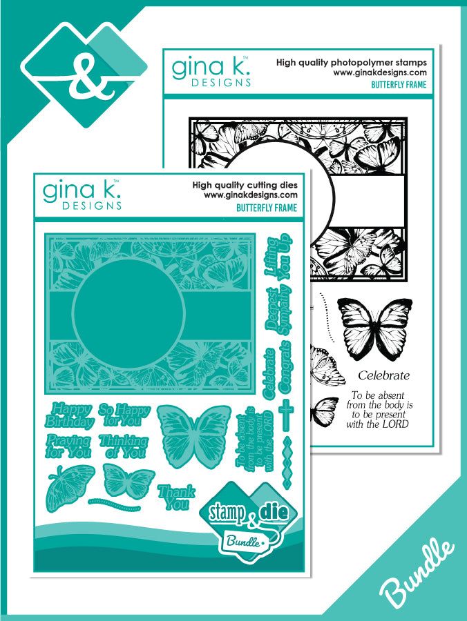 Butterfly Frame Stamp & Die Bundle from Gina K Designs