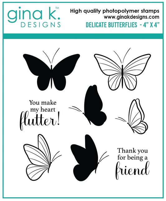 Delicate Butterflies Mini Stamp