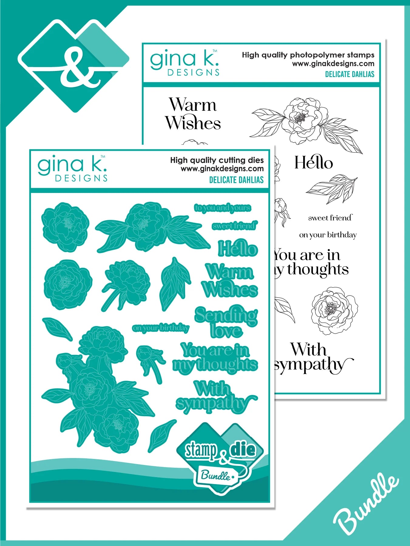 Delicate Dahlias Stamp and Die Bundle