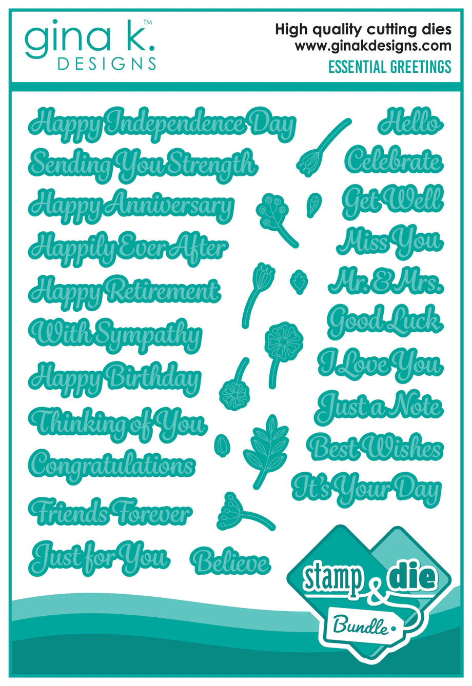 Essential Greetings Stamp & Die Bundle