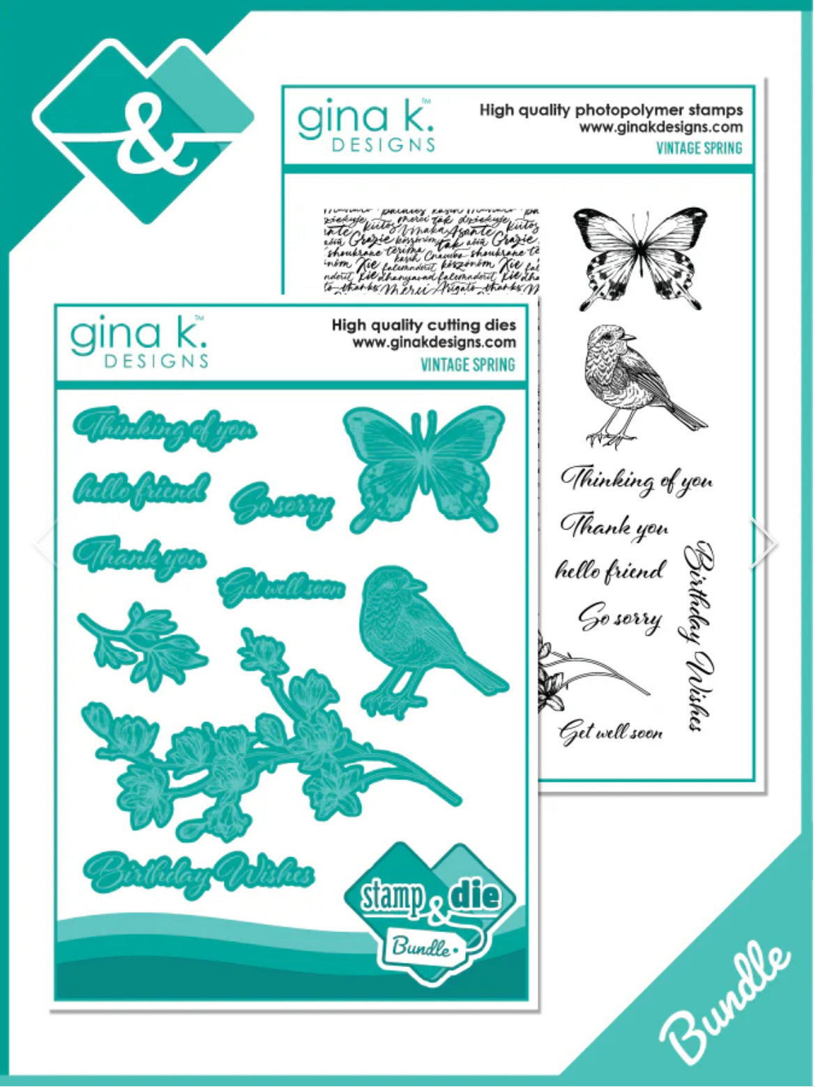 Vintage Spring Stamp & Die Bundle