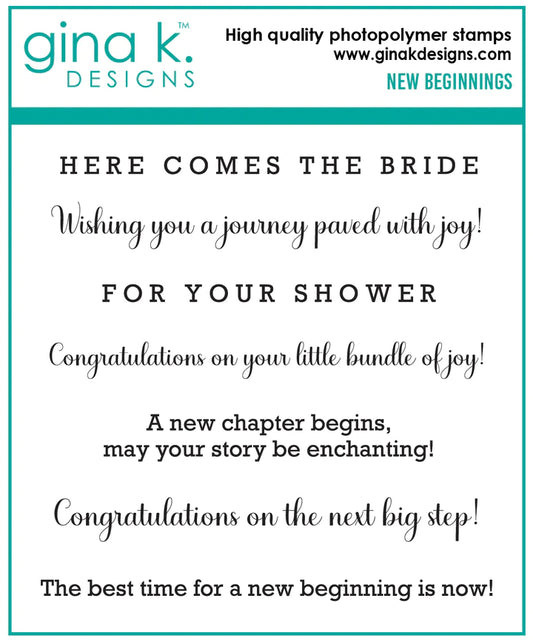 New Beginnings Stamp Set from Gina K Designs