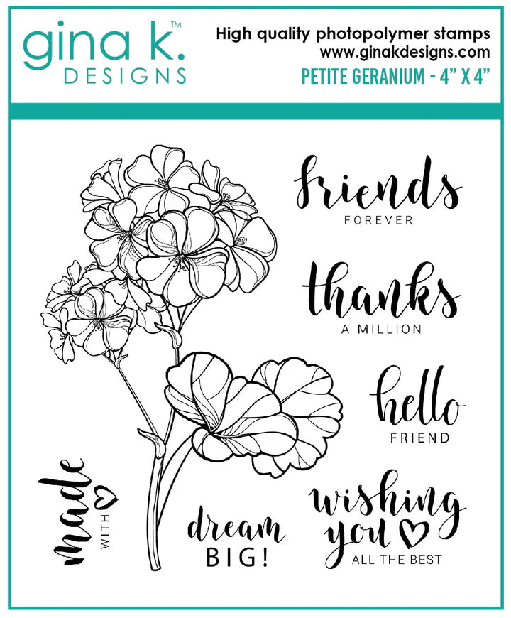 Petite Geranium Stamp Set from Gina K Designs