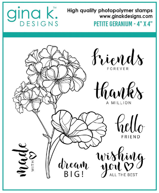 Petite Geranium Stamp Set from Gina K Designs