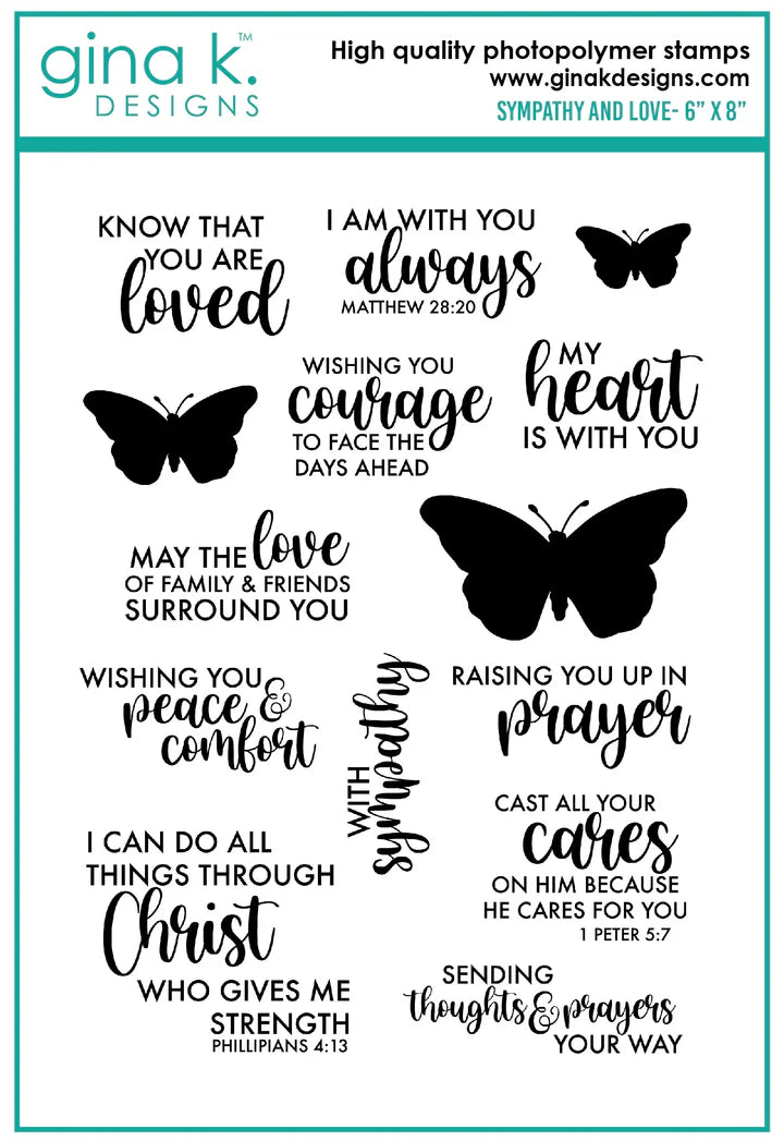 Sympathy & Love Stamp Set from Gina K Designs