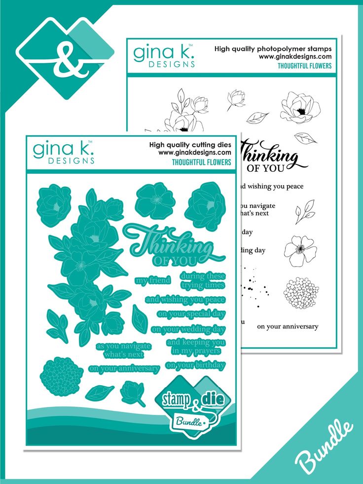 Thoughtful Flowers Stamp & Die Bundle from Gina K Designs