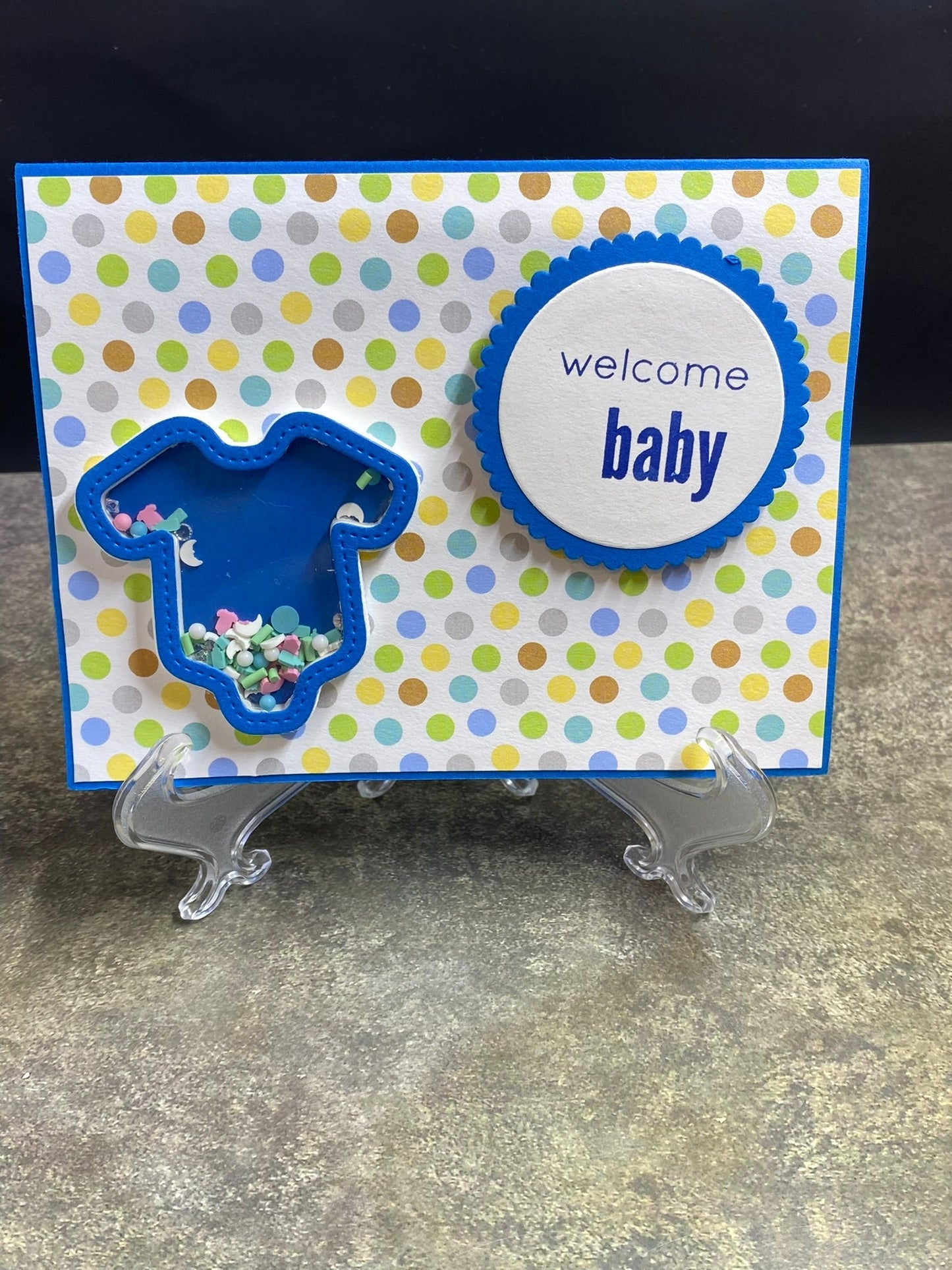 Welcome Baby in blues - CM Design Studios
