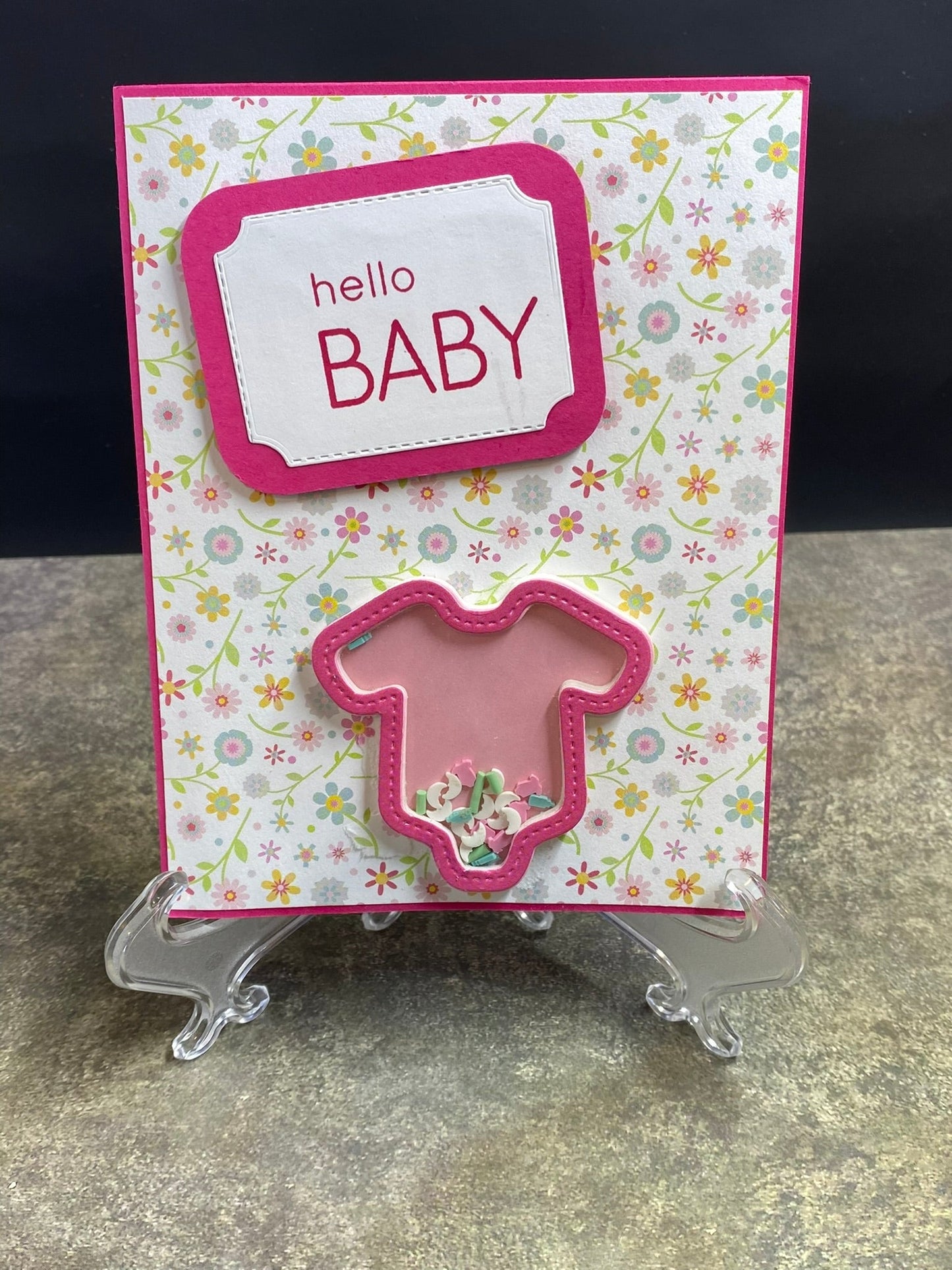 Hello Baby in pinks - CM Design Studios