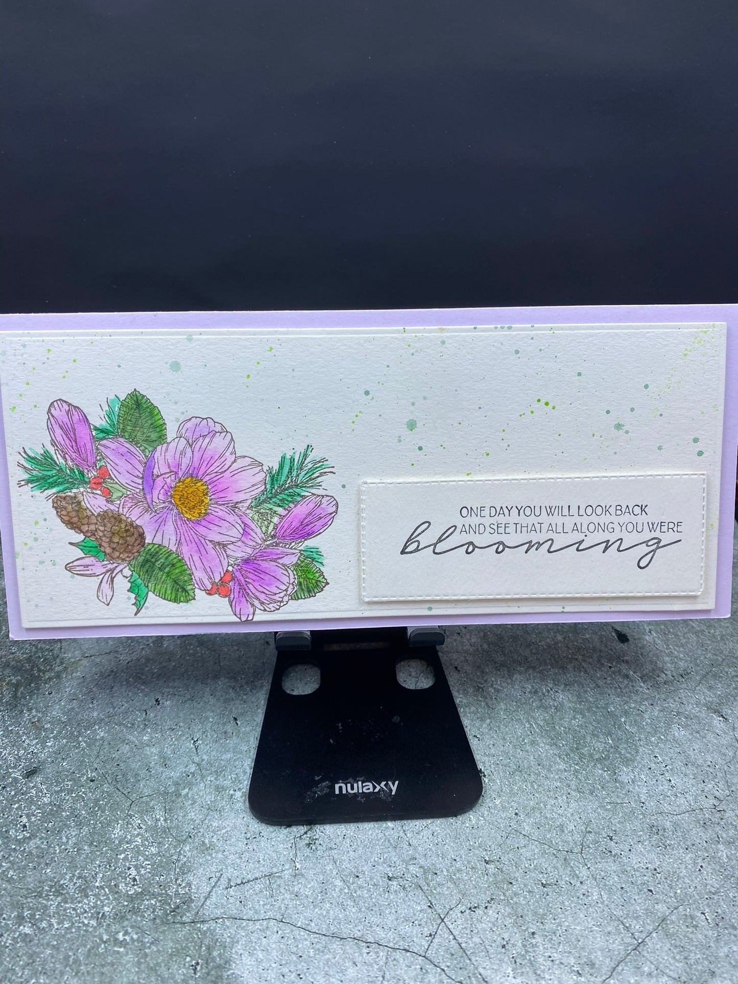 One Day You Will Look Back And See That All Along You Were Blooming - Slimline Card - CM Design Studios
