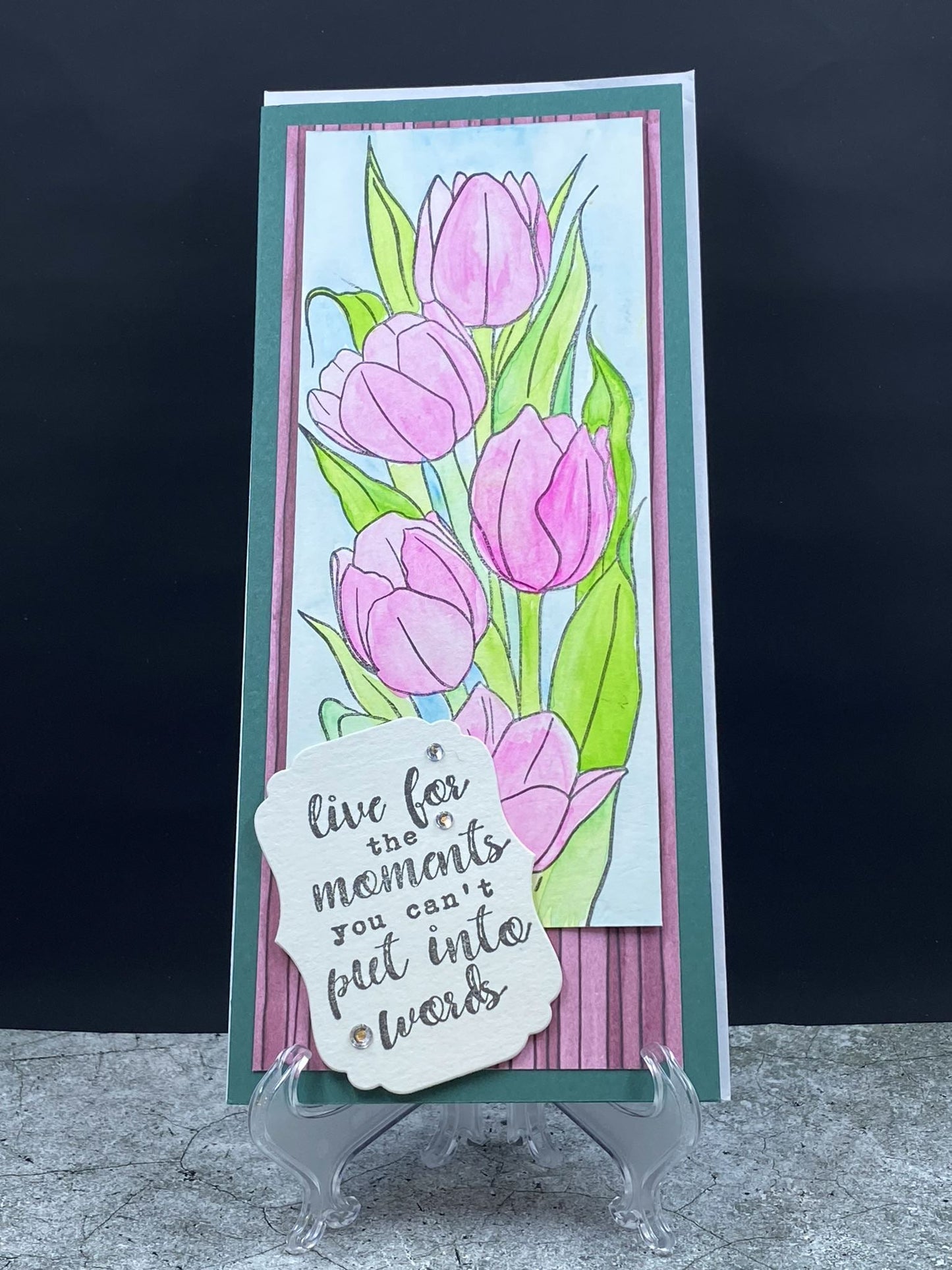 Live for The Moment - Slimline Card - CM Design Studios