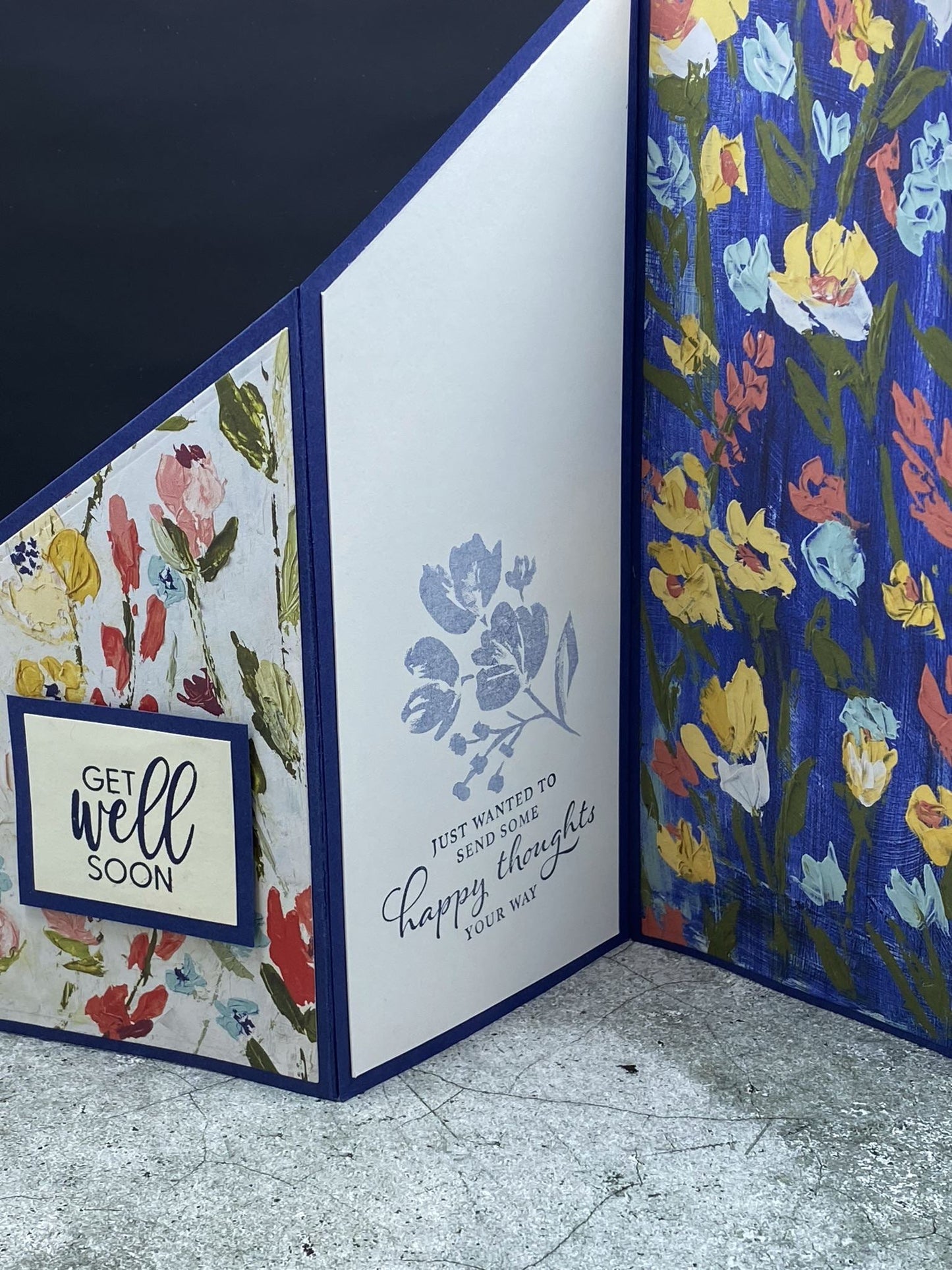 Get Well Soon Floral - Slimline Card