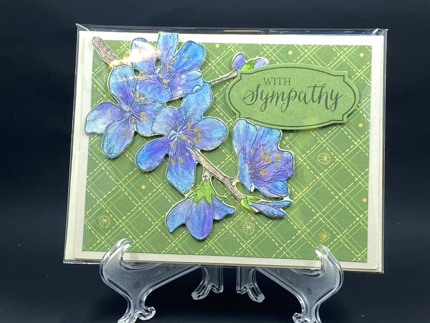 With Sympathy - Blue Flowers