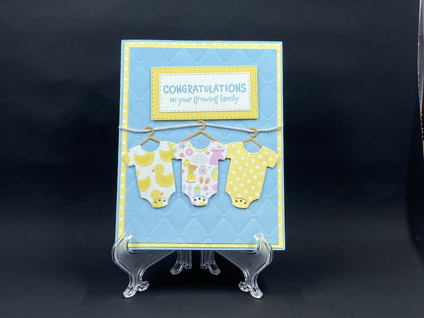 Congratulations - Onesies on Clothesline