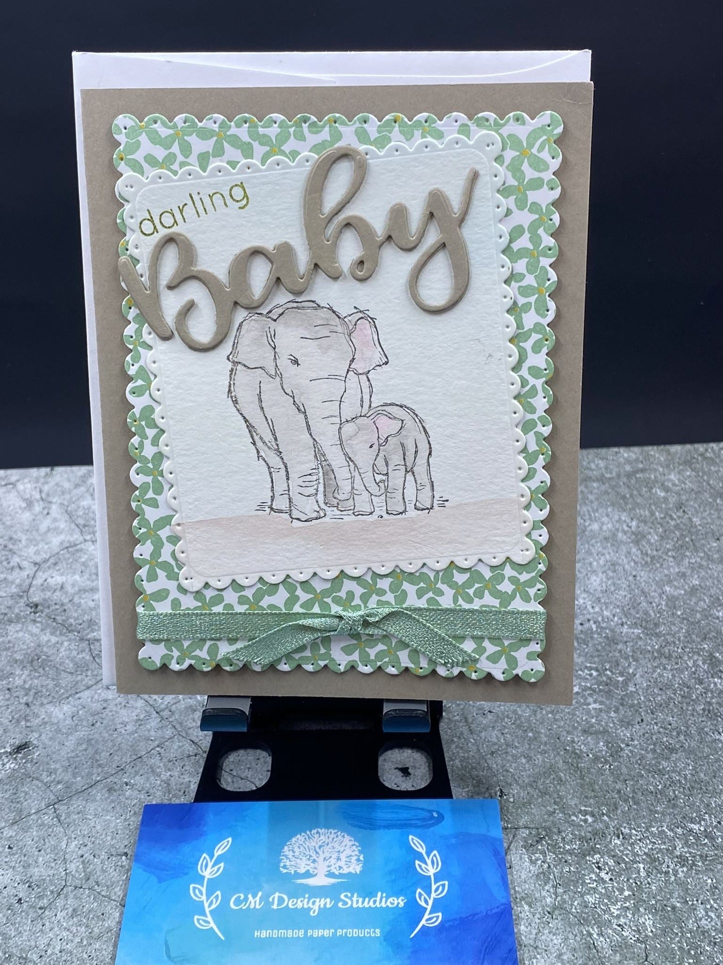 Elephant Baby Card - CM Design Studios