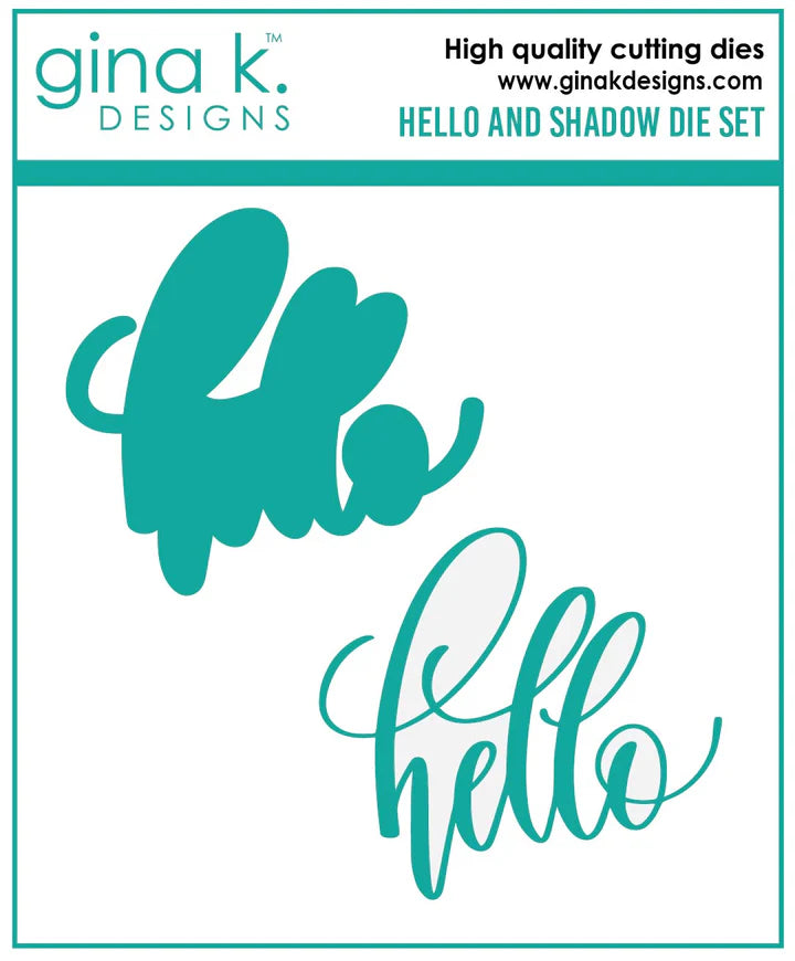 Hello Script Shadow Sign Hello and Shadow Die – CM Design Studios