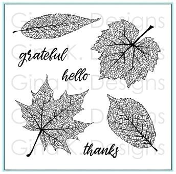 Skeleton Leaves Mini Stamp Set