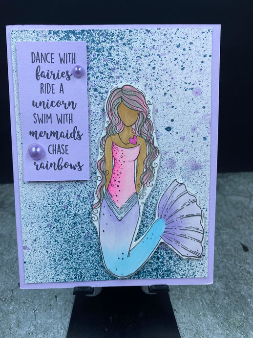 Dance With Fairies…....Mermaid Girl Card - CM Design Studios