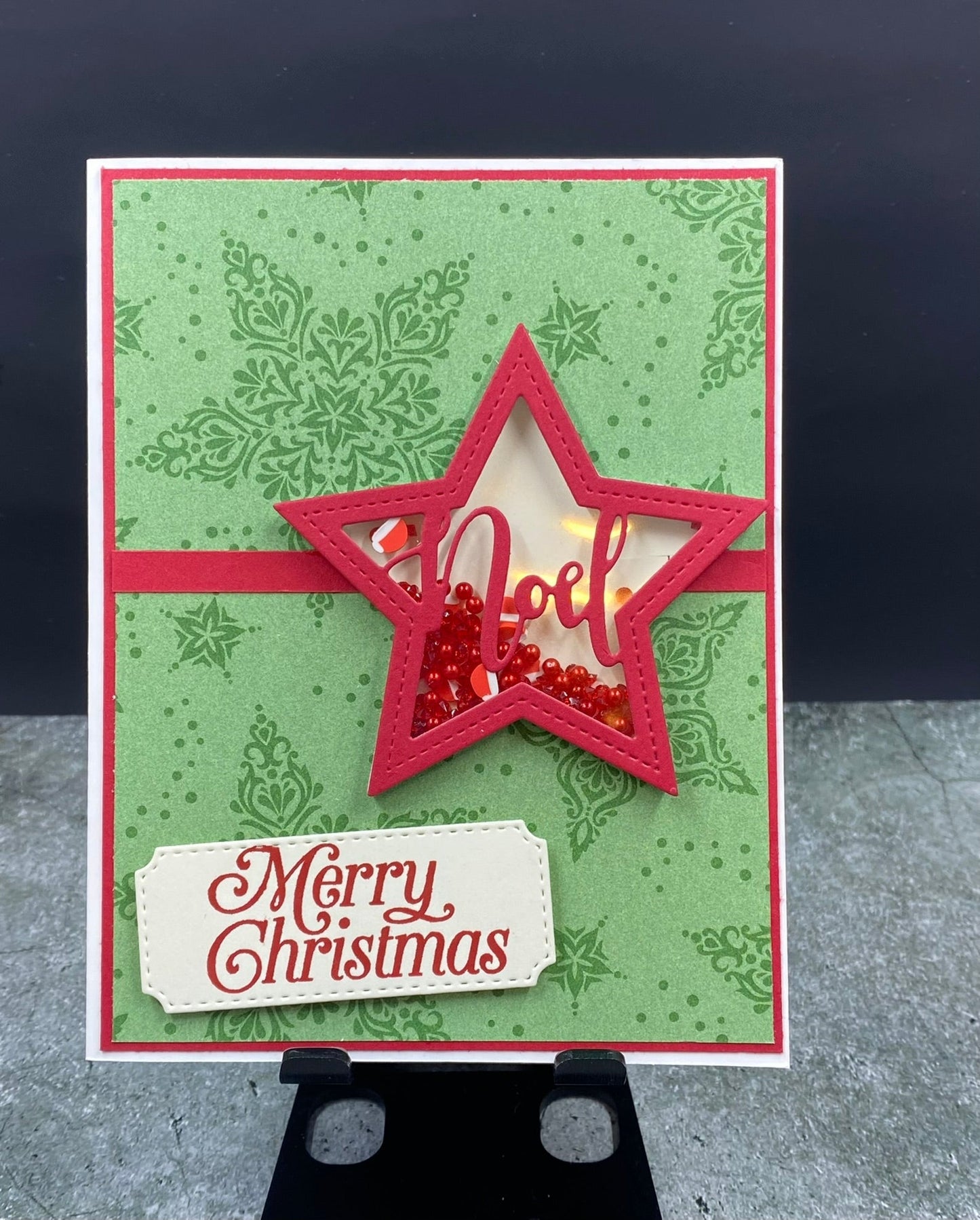 Merry Christmas - Noel Star Shaker Card - CM Design Studios