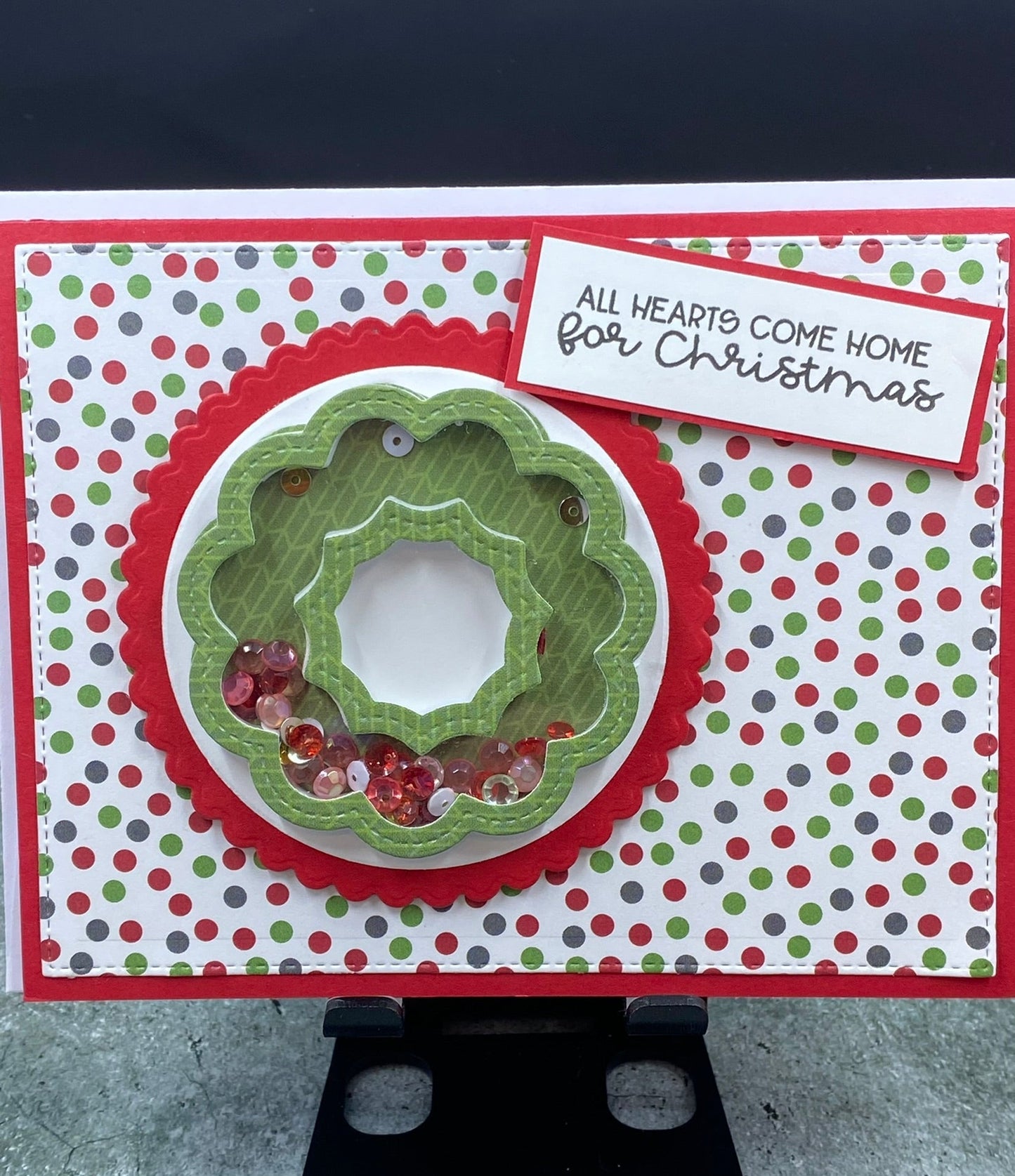 Sending You Love This Christmas Wreath Shaker Card - CM Design Studios