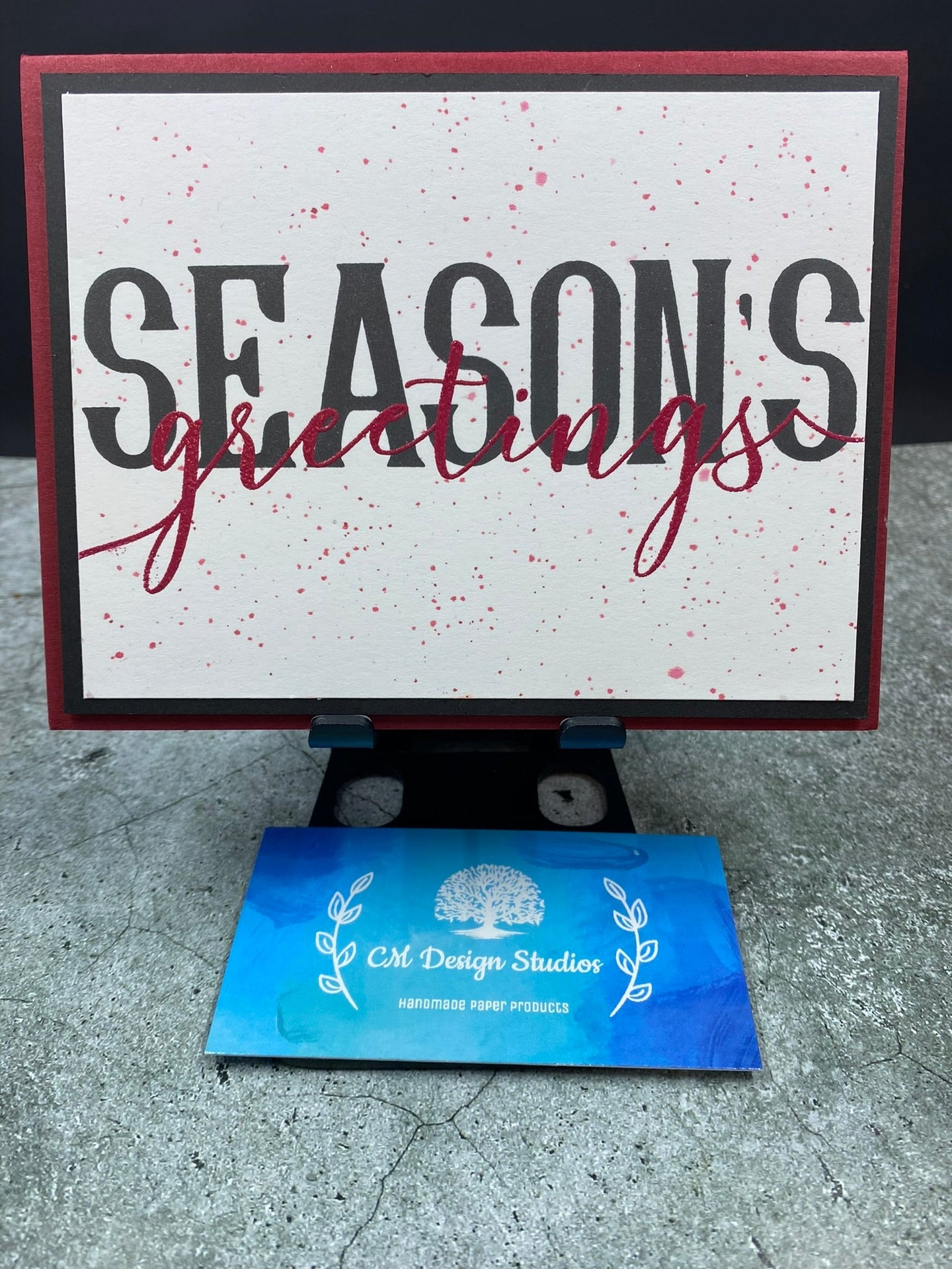 Season's Greetings Card (Red and Black)