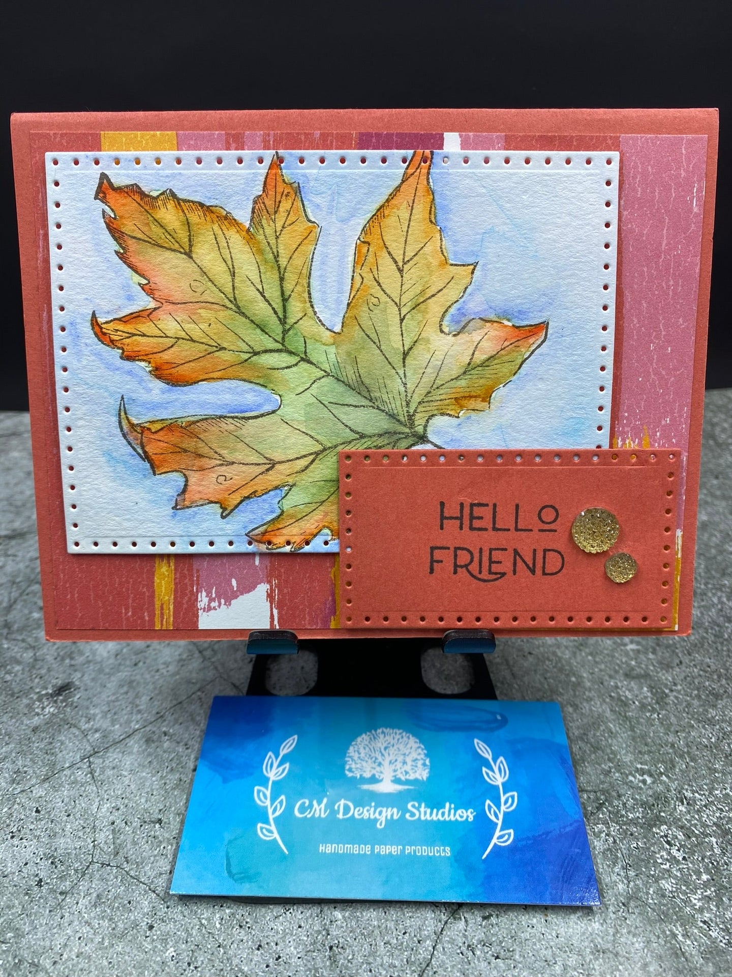 Hello Friend Leaf Card