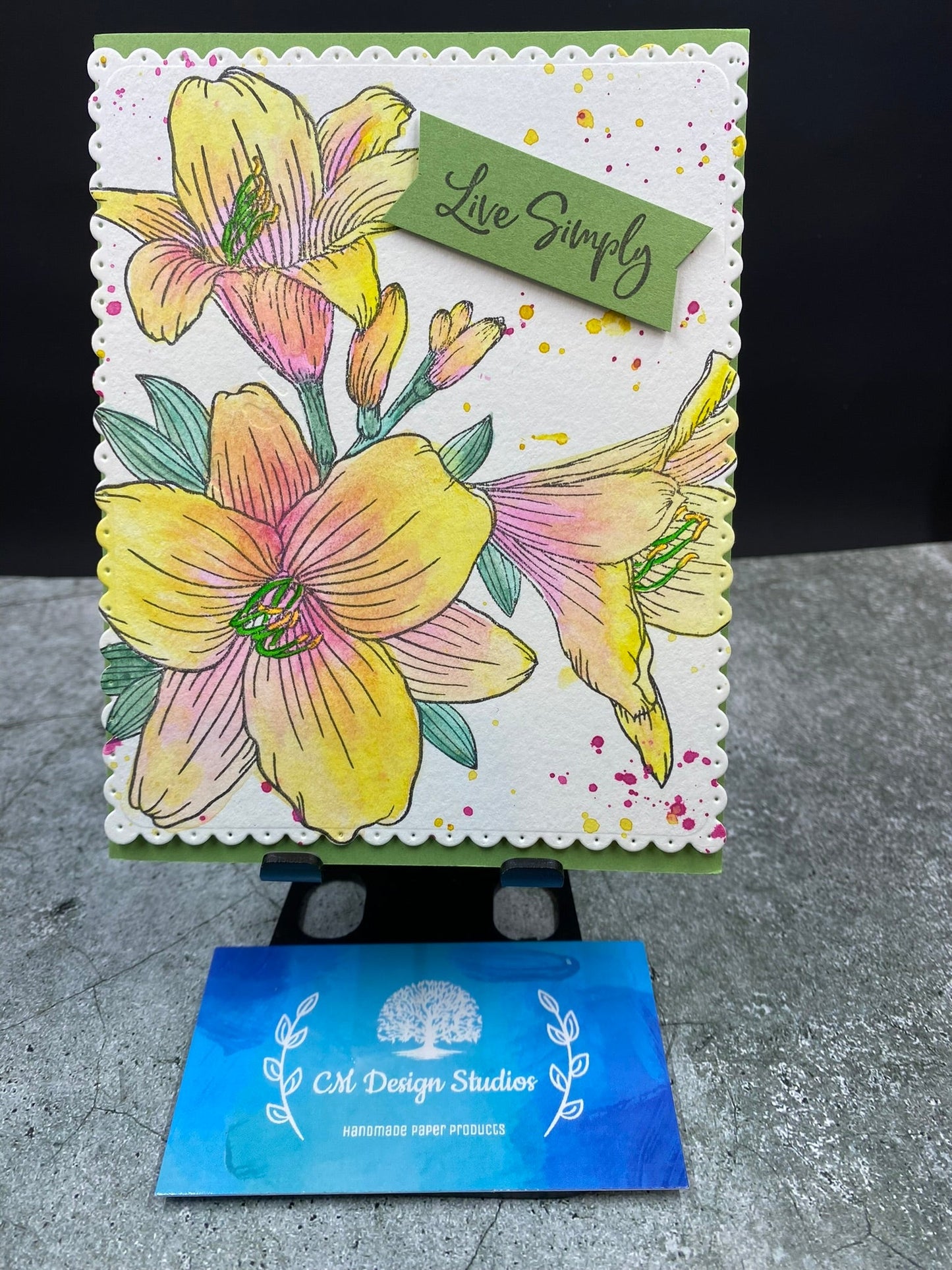 Live Simply Floral Card