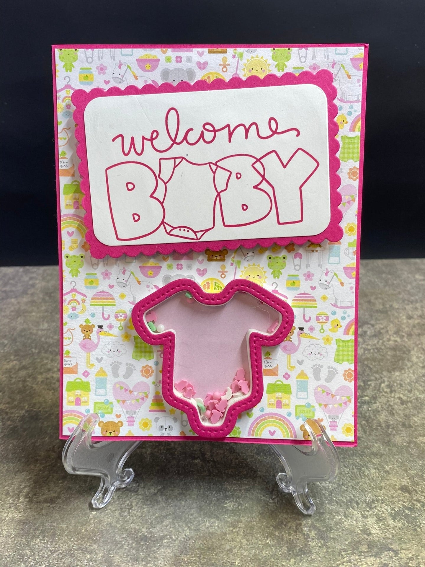 Welcome Baby in pinks