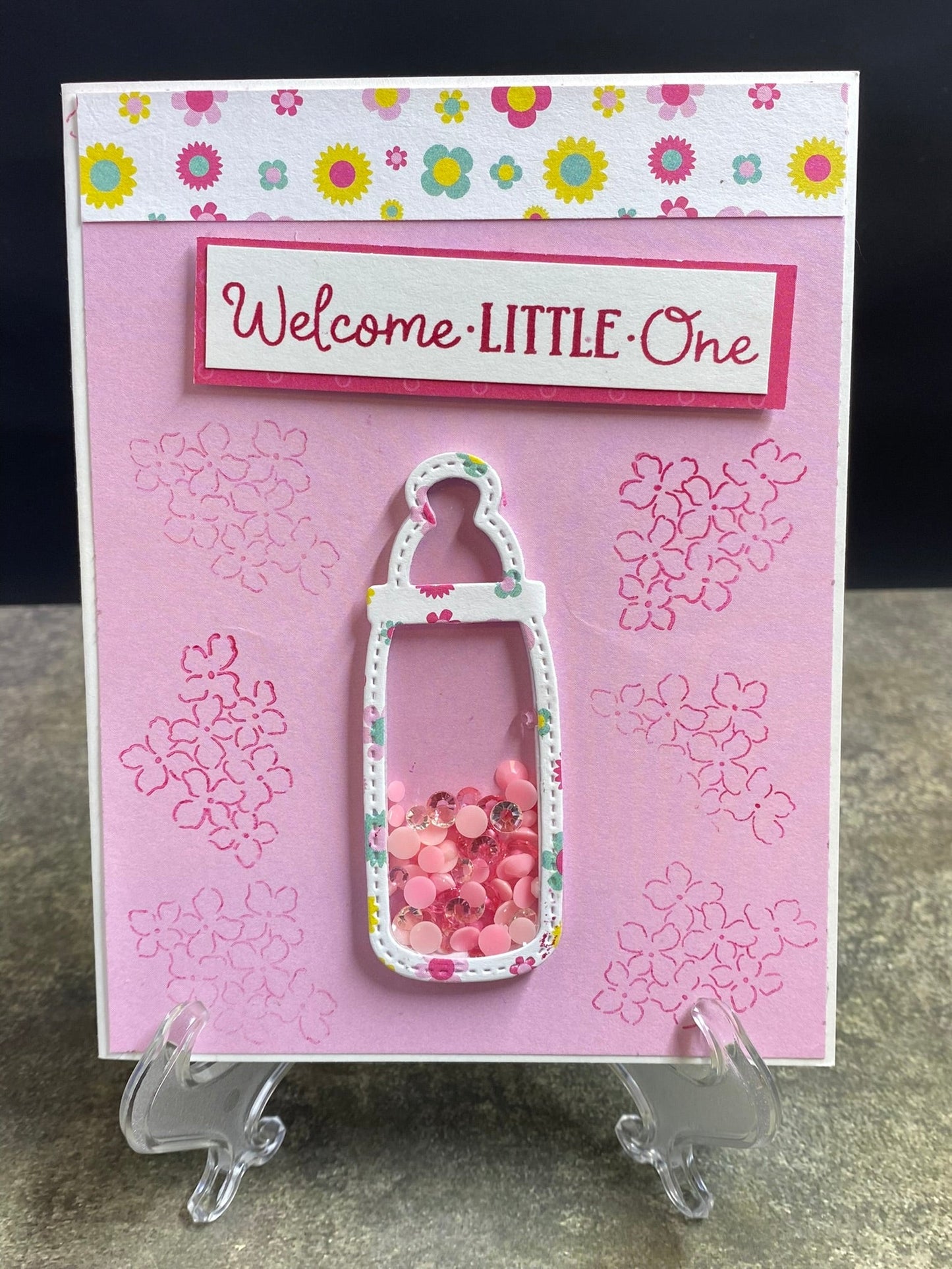 Welcome Little One in pinks - CM Design Studios