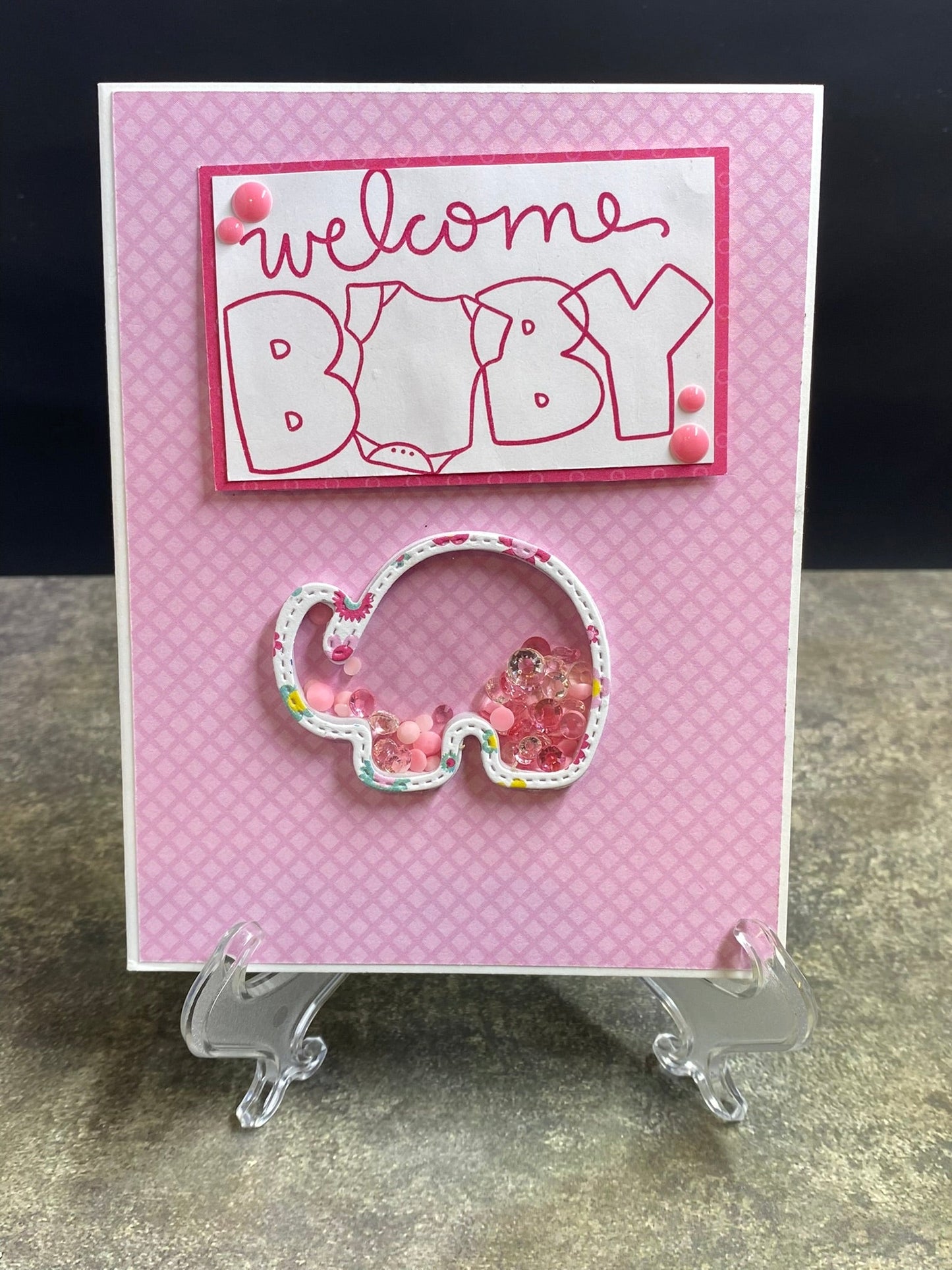 Welcome Baby in pinks - CM Design Studios