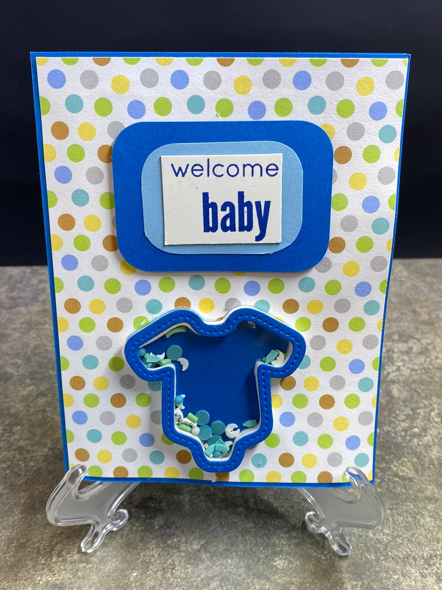 Welcome Baby Shaker Card