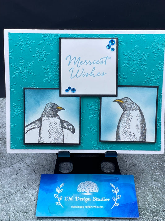 Merriest Wishes Penguin Card
