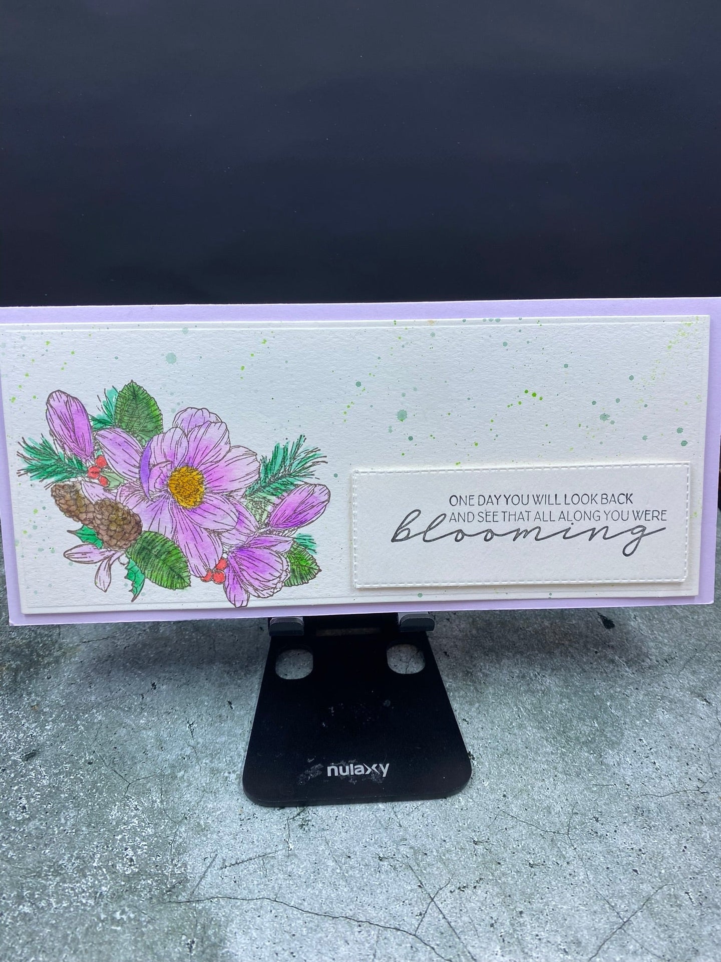 One Day You Will Look Back And See That All Along You Were Blooming - Slimline Card - CM Design Studios