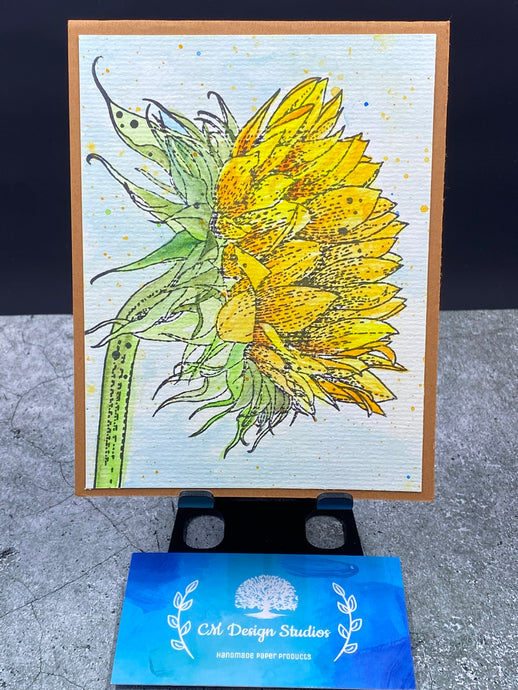 Sunflower Note Card - CM Design Studios