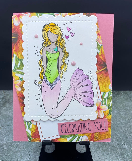 Celebrating You Mermaid Card - CM Design Studios