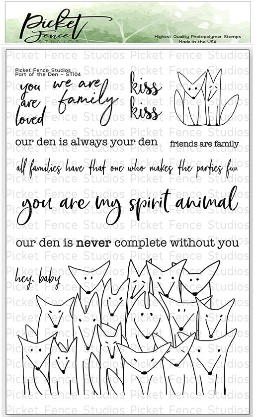 Picket Fence Stamps - Part of the Den Stamp & Die Set