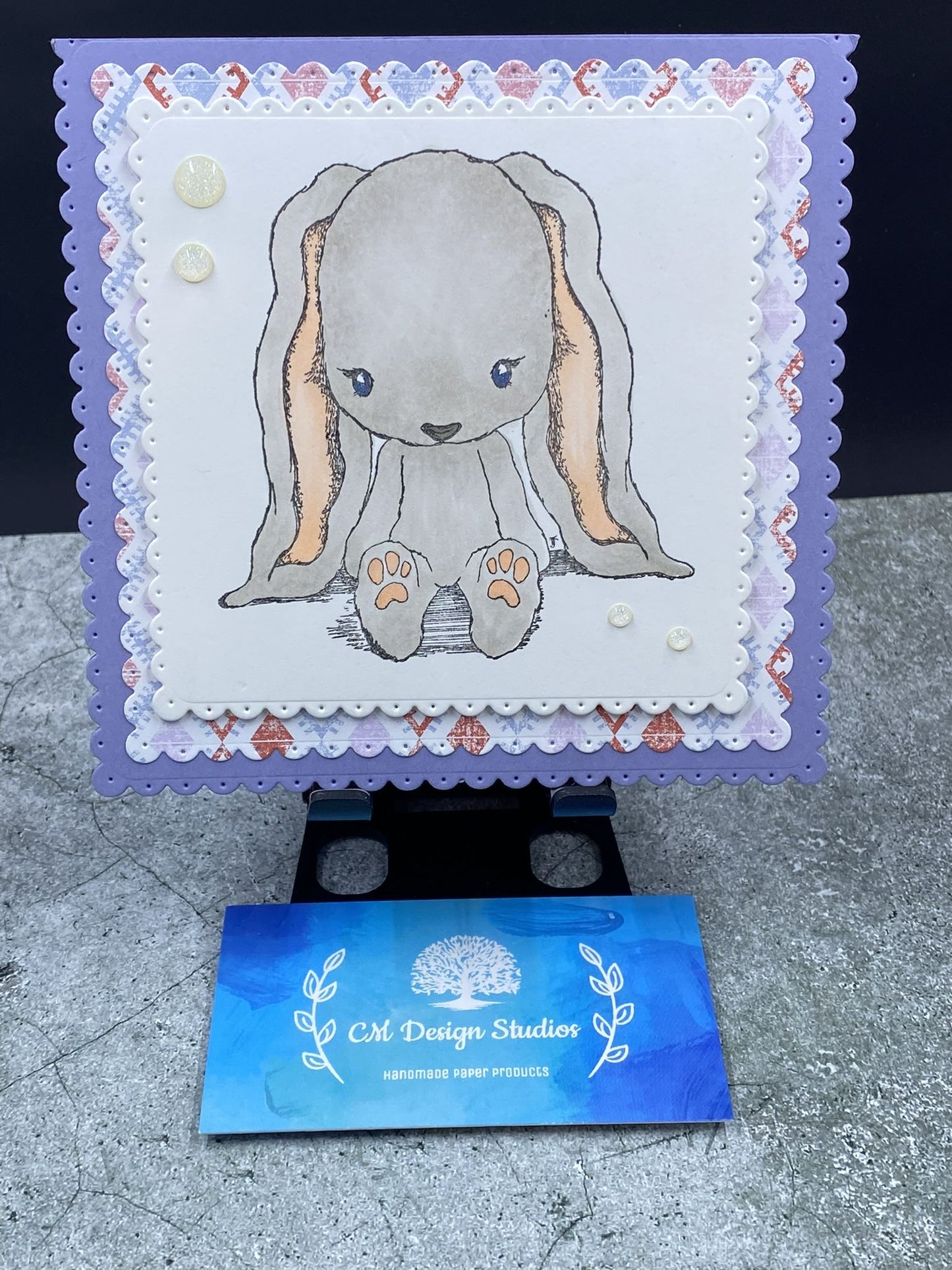Bunny Blank Card Square Card - CM Design Studios