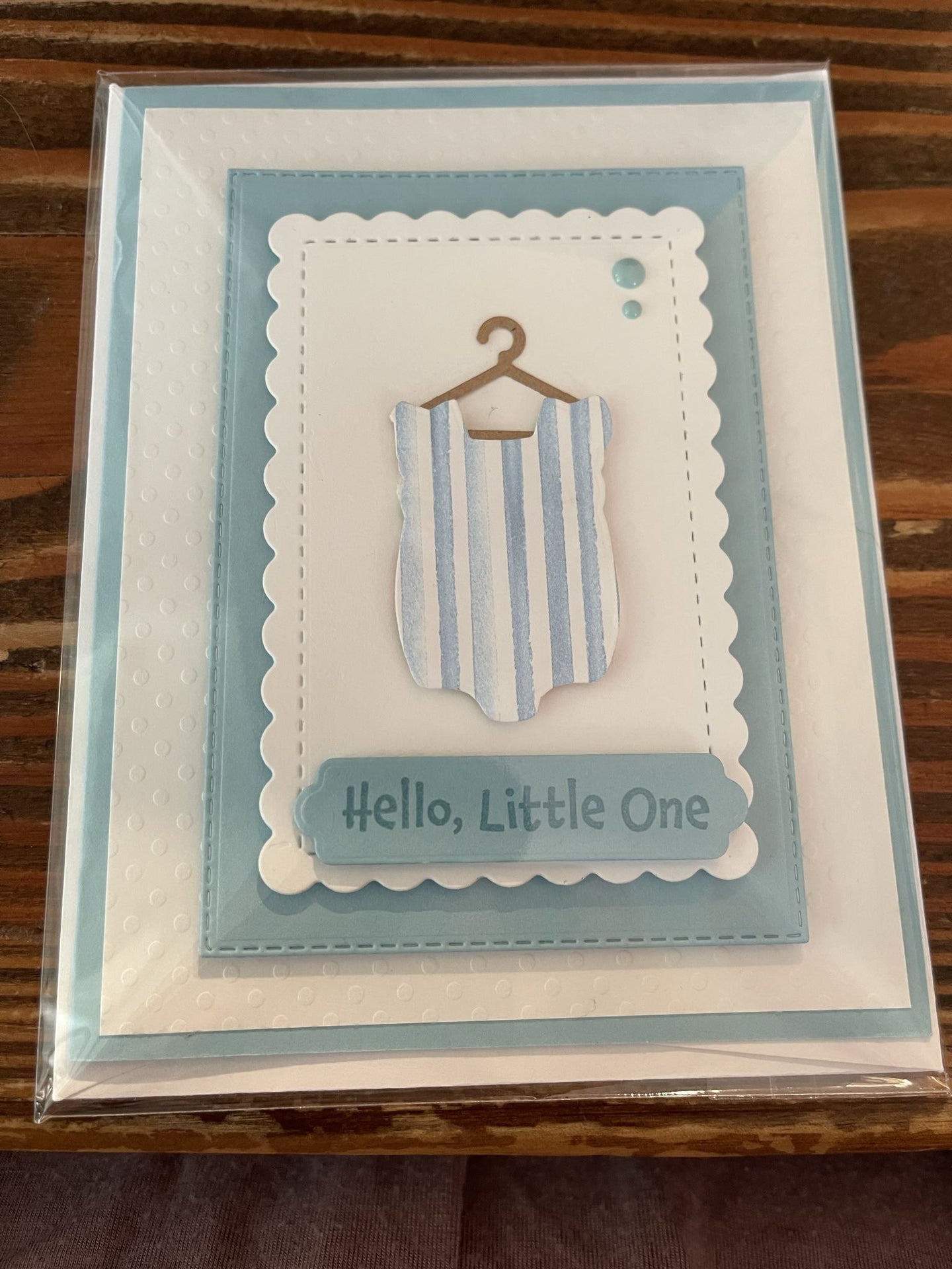 Hello Little One - Blue Onesie