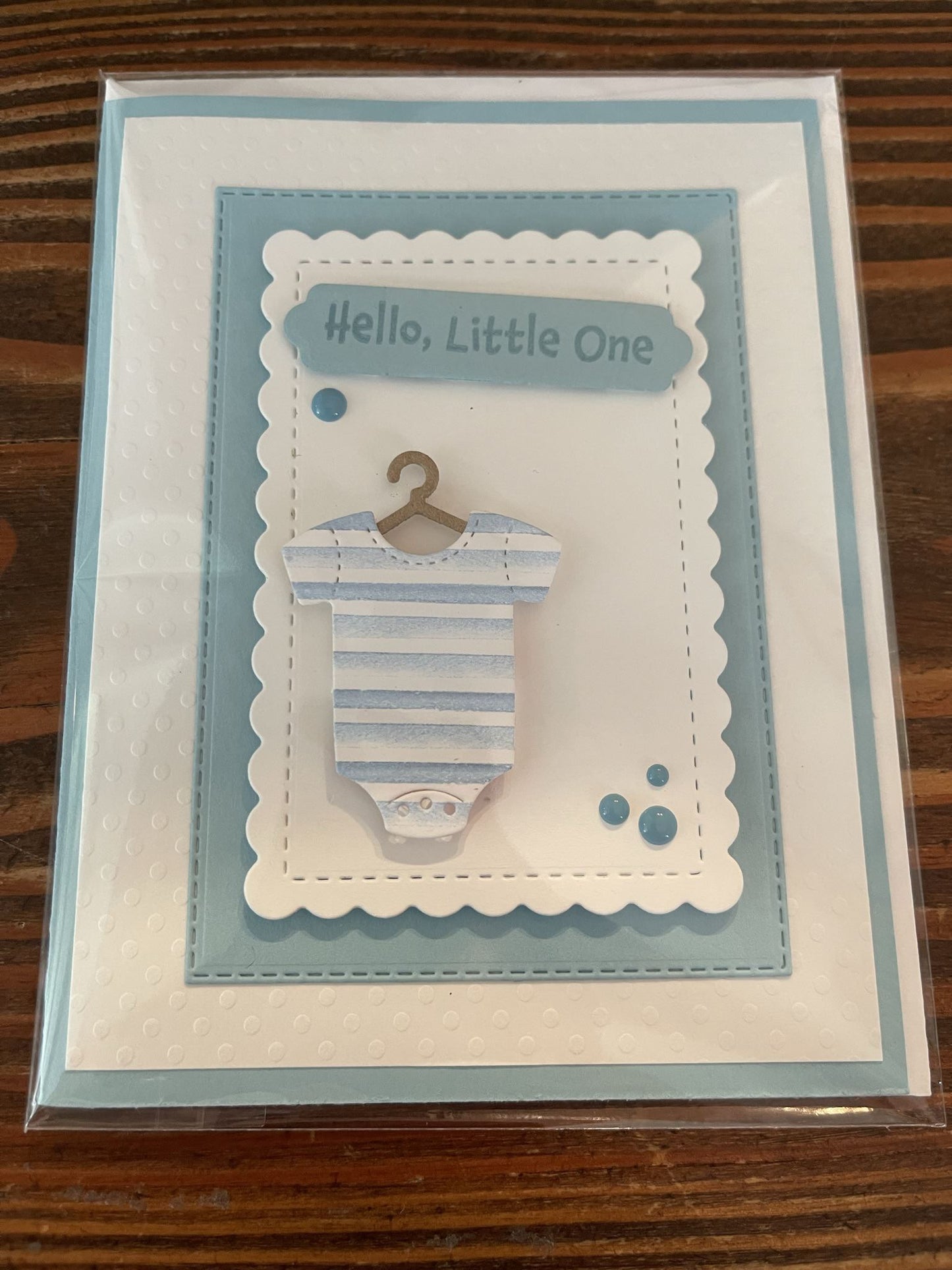Hello Little One - Blue Onesie