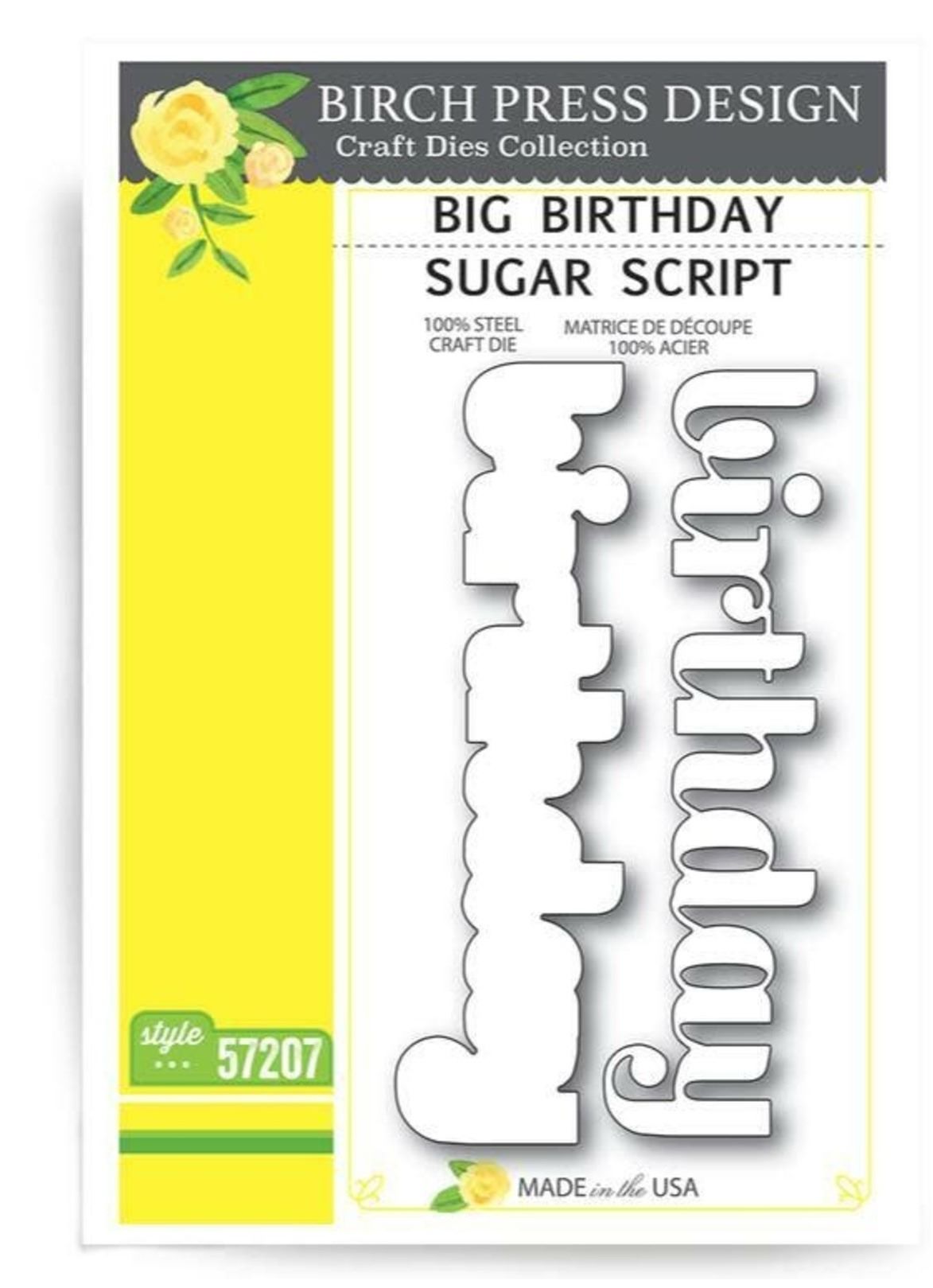 Birch Press - Big Birthday Sugar Script Die