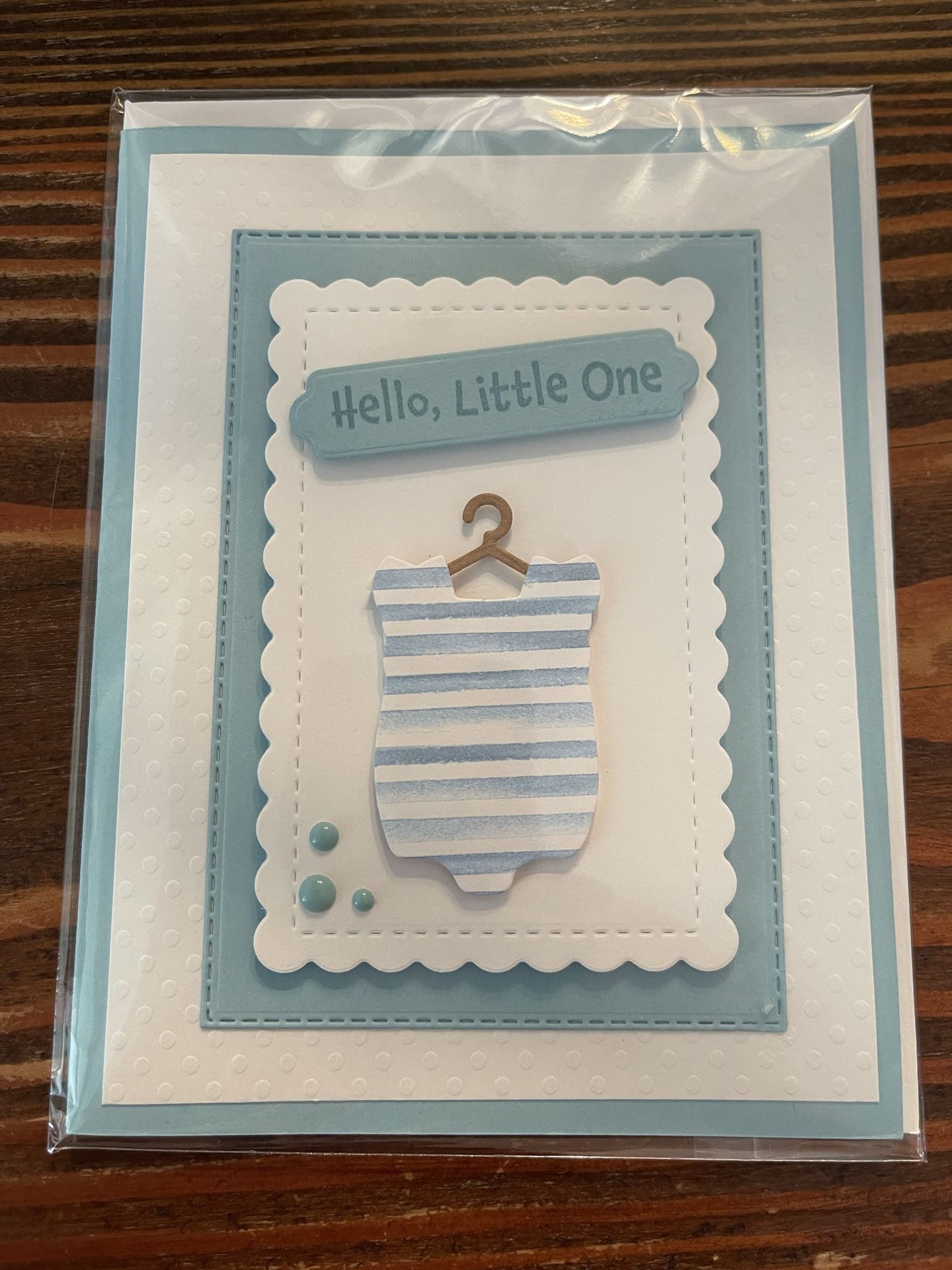 Hello Little One - Blue Onesie