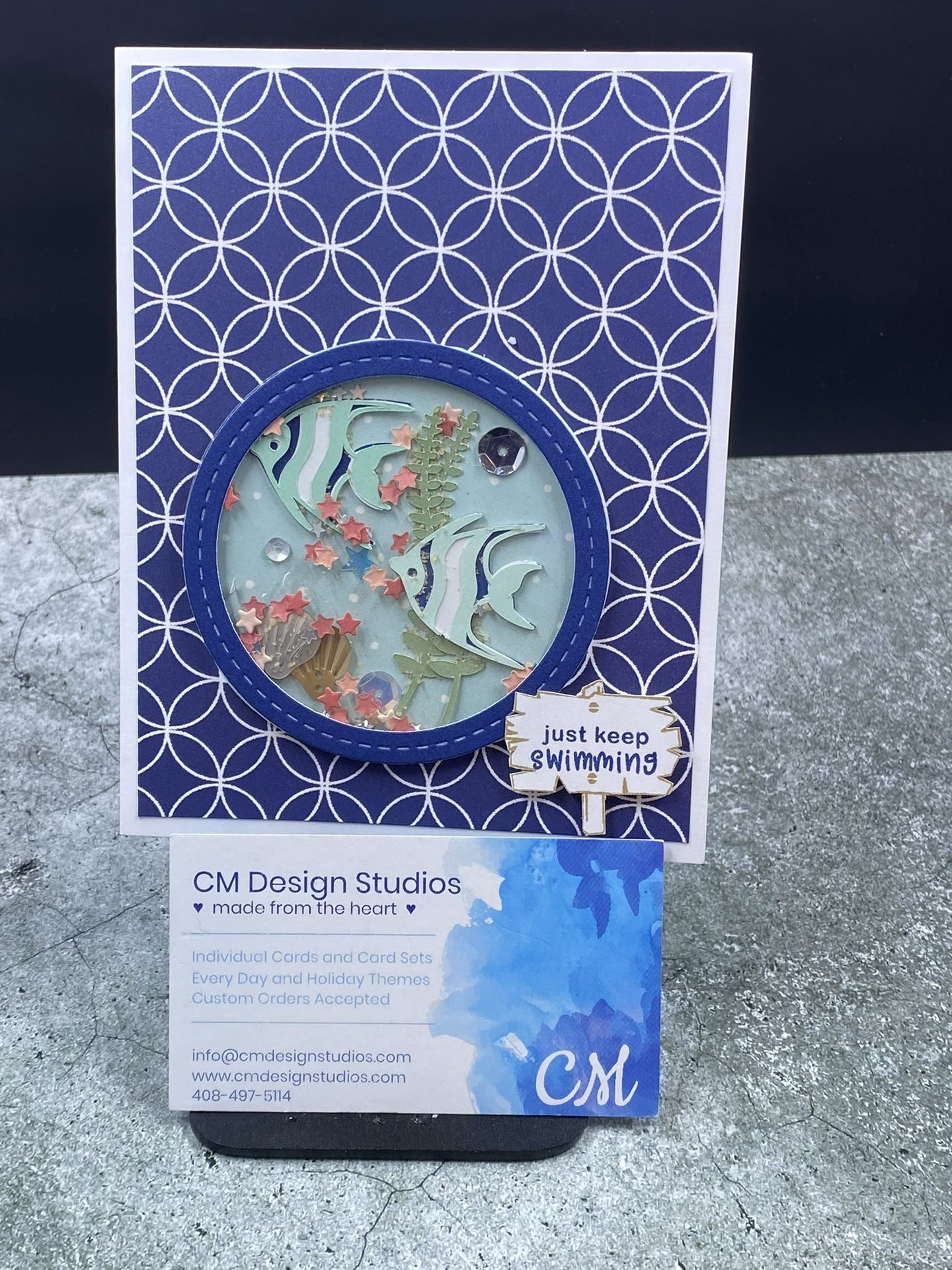 Fish Shaker Card - CM Design Studios