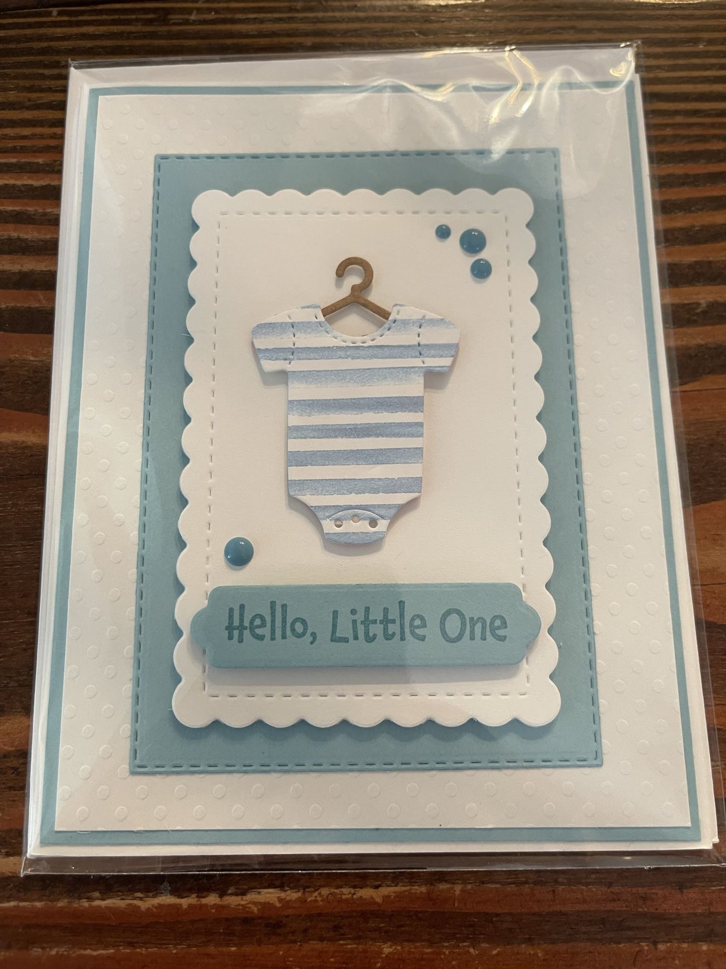 Hello Little One - Blue Onesie