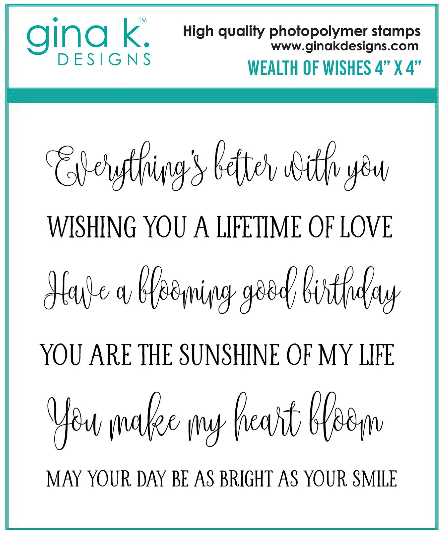 Wealth of Wishes MINI Stamps