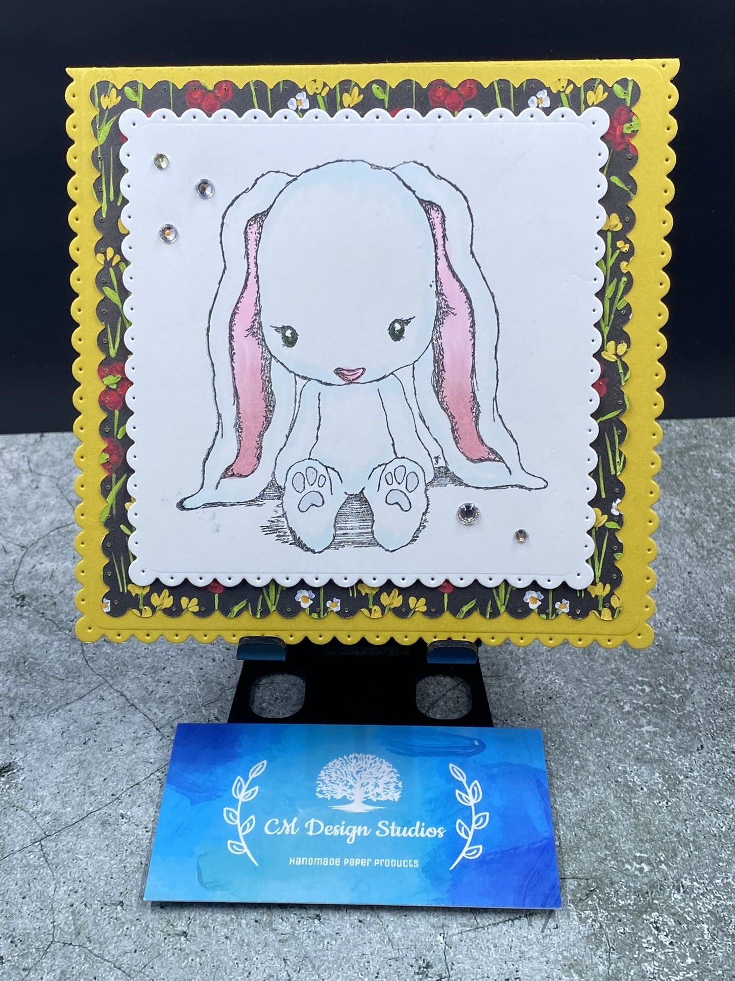 Bunny Blank Card Square Card - CM Design Studios