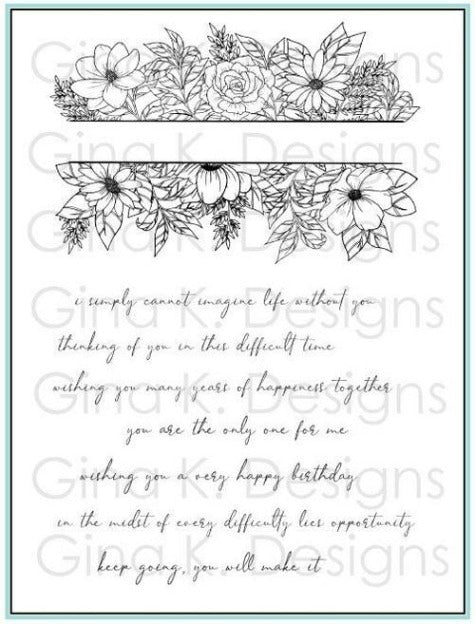 Gina K. Designs - Whimsical Wildflower Frame Stamp Sets