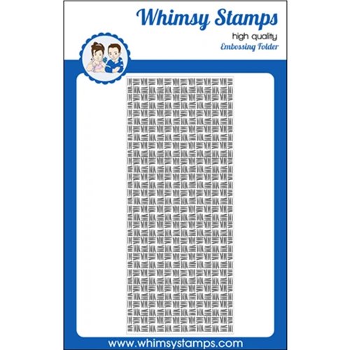Whimsy Stamps - Thatched Slimline Embossing Folder