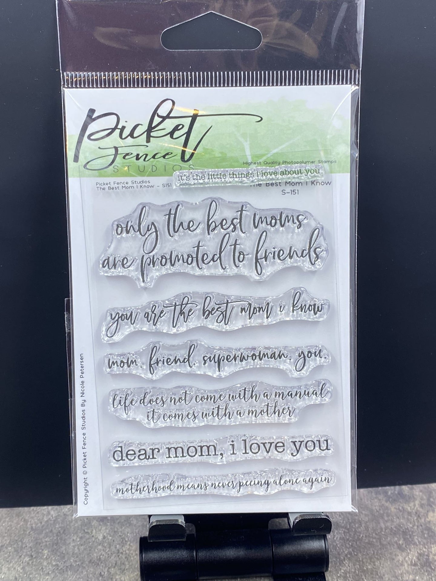 Picket Fence Stamps - The Best Mom I Know Stamp Set
