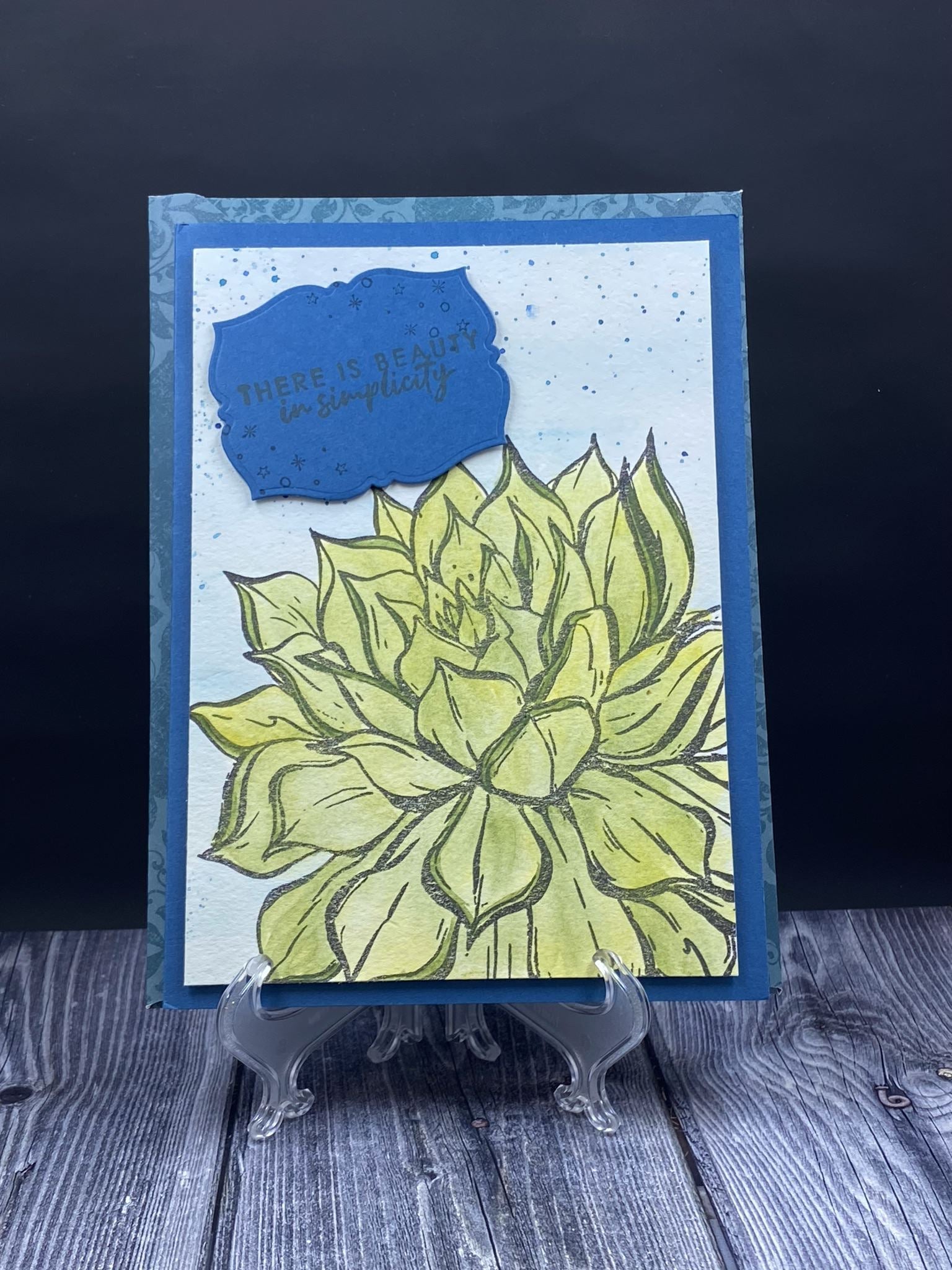 There is Beauty in Simplicity Succulent Card - CM Design Studios