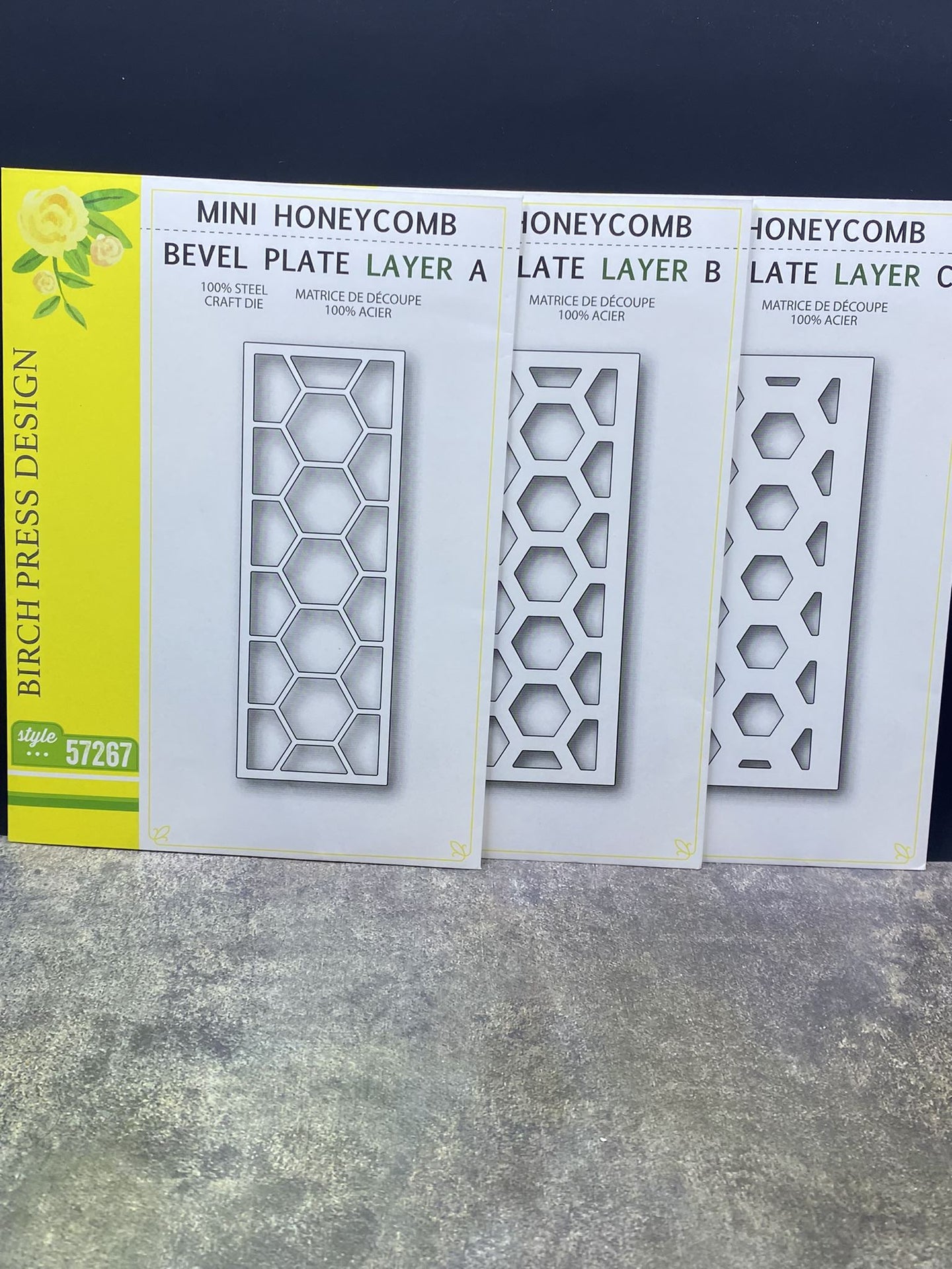 Birch Press Designs - Mini Honeycomb Bevel Plates Layers A, B & C