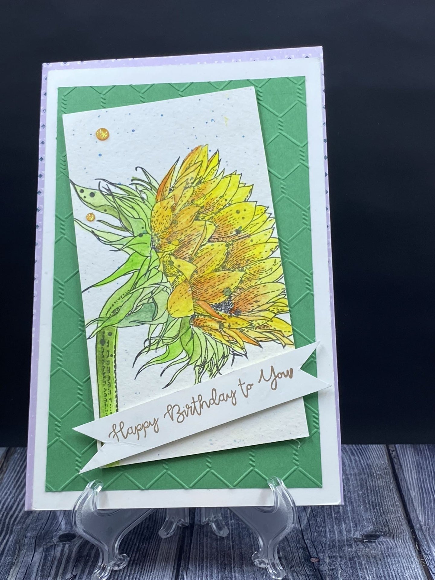 Happy Birthday To You Sunflower Card - CM Design Studios